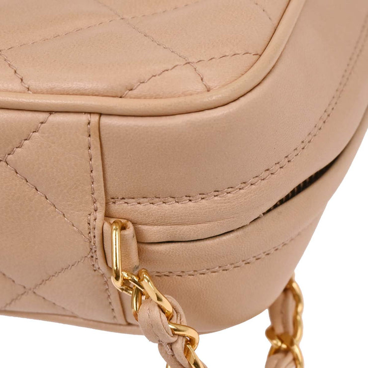 Chanel Beige Lambskin Camera Bag Small 166597