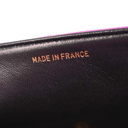 Chanel Purple Nylon Medium Single Flap Shoulder Bag 166599