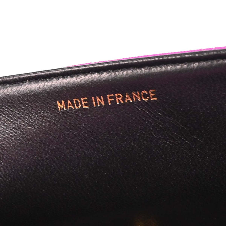 Chanel Purple Nylon Medium Single Flap Shoulder Bag 166599