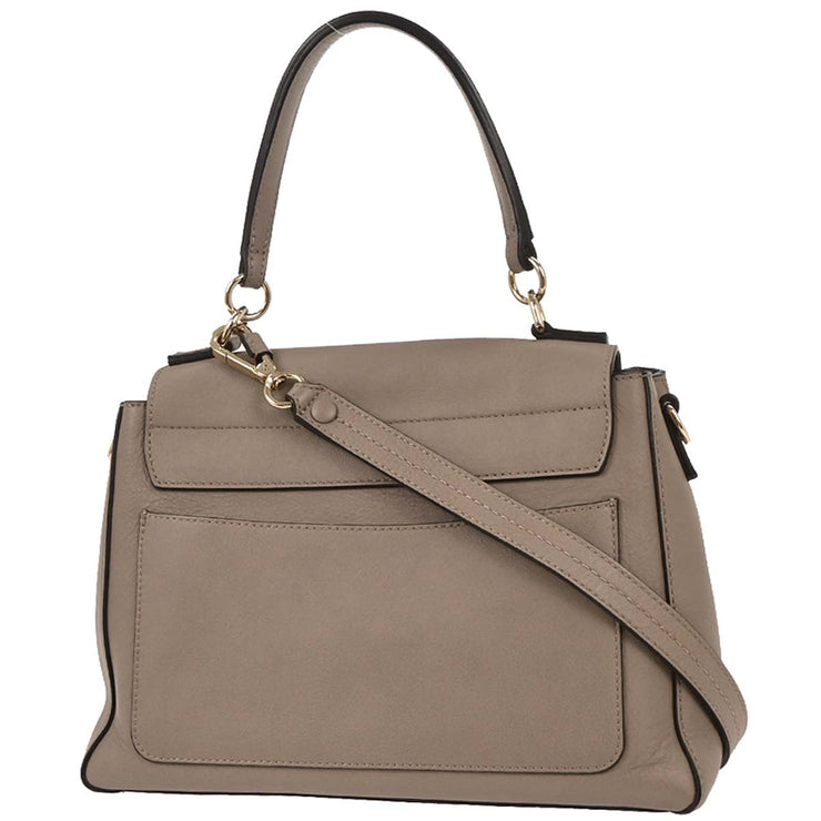 Chloe Gray Leather Faye Day 2way Handbag 02185665-23 166608