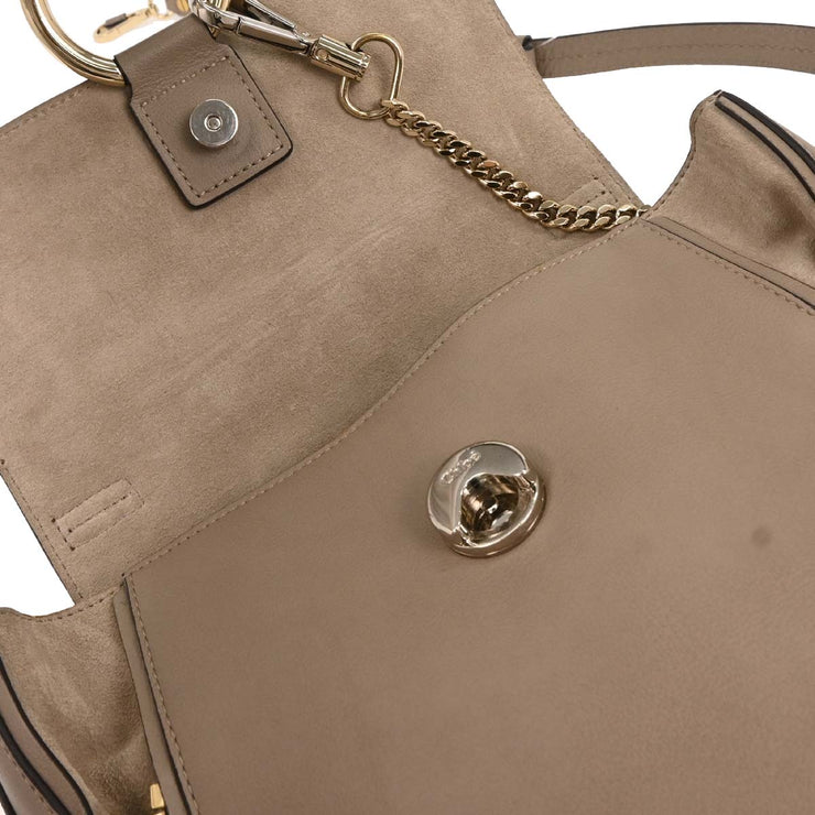 Chloe Gray Leather Faye Day 2way Handbag 02185665-23 166608
