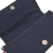 Chanel Navy Silver Canvas No.5 Choco Bar Handbag 166611