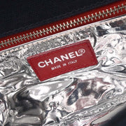 Chanel Navy Silver Canvas No.5 Choco Bar Handbag 166611
