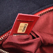 Chanel Navy Silver Canvas No.5 Choco Bar Handbag 166611