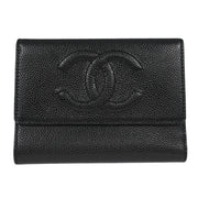 Chanel Black Calfskin Trifold Wallet 166615