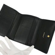 Chanel Black Calfskin Trifold Wallet 166615