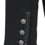 Chanel Single Breasted Jacket Black 08A #36 166619