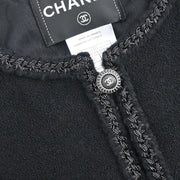 Chanel Single Breasted Jacket Black 08A #36 166619
