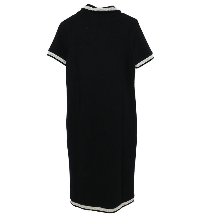 Chanel Short Sleeve Dress Black 04A #40 166620