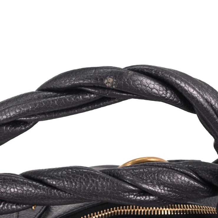 Yves Saint Laurent Metallic Navy Leather Calypso Handbag 211385 213317 166623