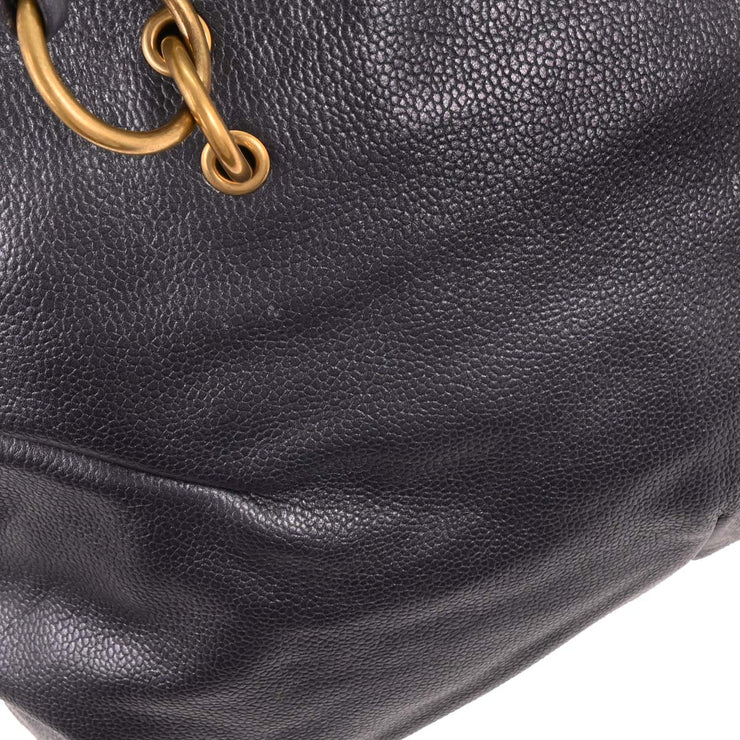 Yves Saint Laurent Metallic Navy Leather Calypso Handbag 211385 213317 166623
