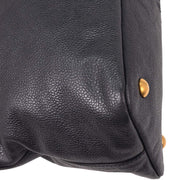 Yves Saint Laurent Metallic Navy Leather Calypso Handbag 211385 213317 166623