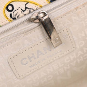 Chanel White Canvas Valentine Chain Shoulder Bag 166628