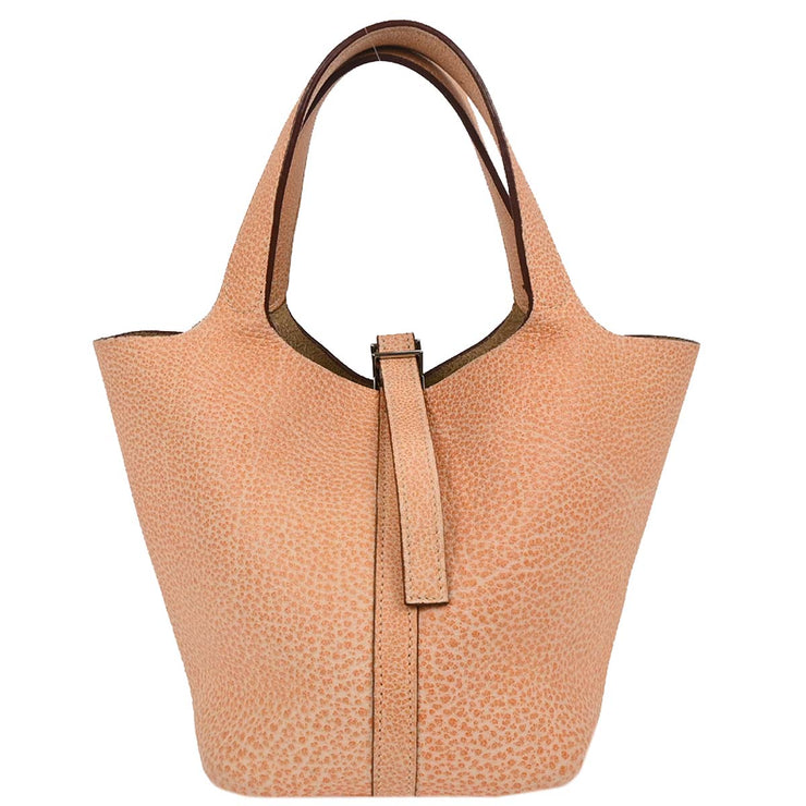 Hermes Orange Dalmatian Picotin 18 PM Handbag C F 166631