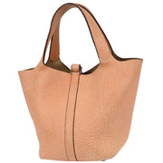 Hermes Orange Dalmatian Picotin 18 PM Handbag C F 166631