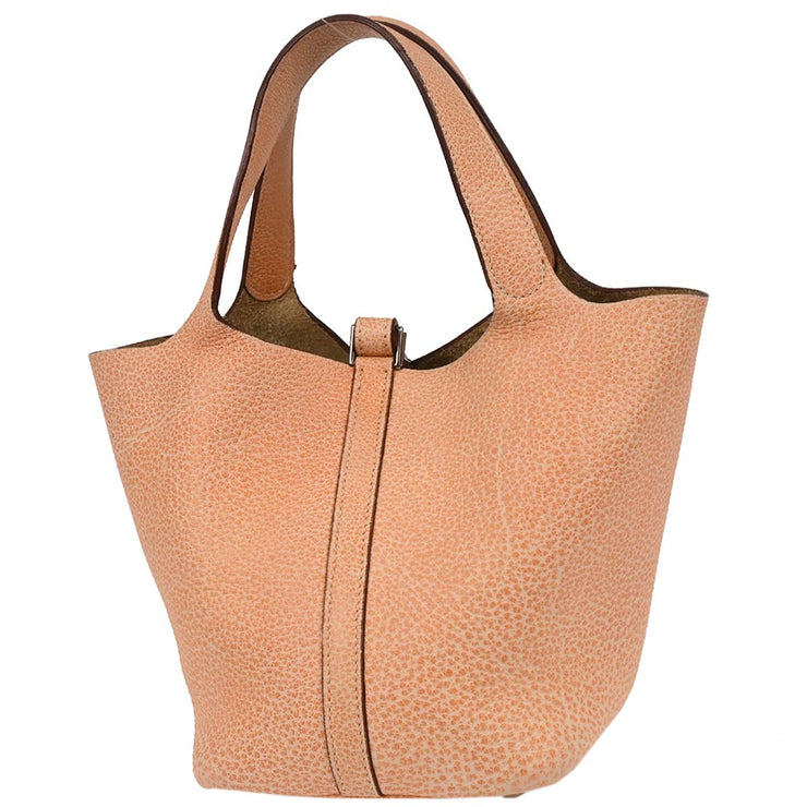 Hermes Orange Dalmatian Picotin 18 PM Handbag C F 166631