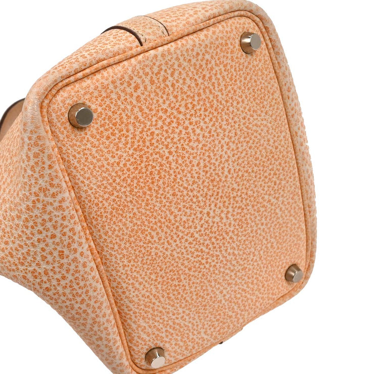 Hermes Orange Dalmatian Picotin 18 PM Handbag C F 166631