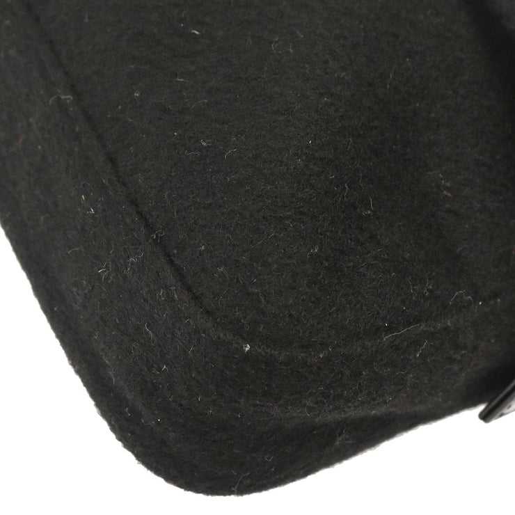 Fendi Black Wool Baguette Handbag 2305.26424.099 166633