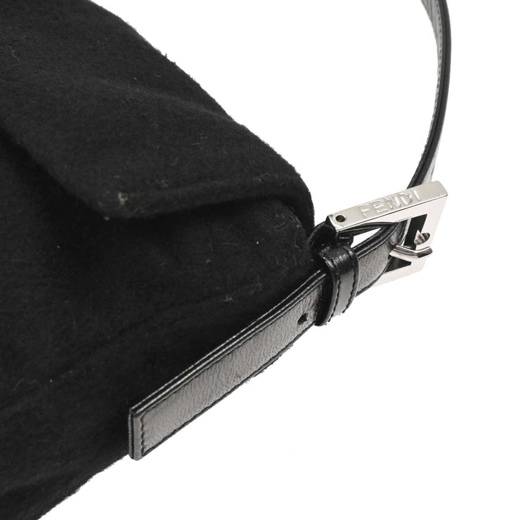 Fendi Black Wool Baguette Handbag 2305.26424.099 166633