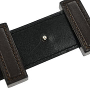 Hermes Brown Togo Box Calf Constance Reversible Belt #80 Small Good  Square:N 166634