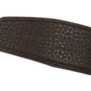 Hermes Brown Togo Box Calf Constance Reversible Belt #80 Small Good  Square:N 166634