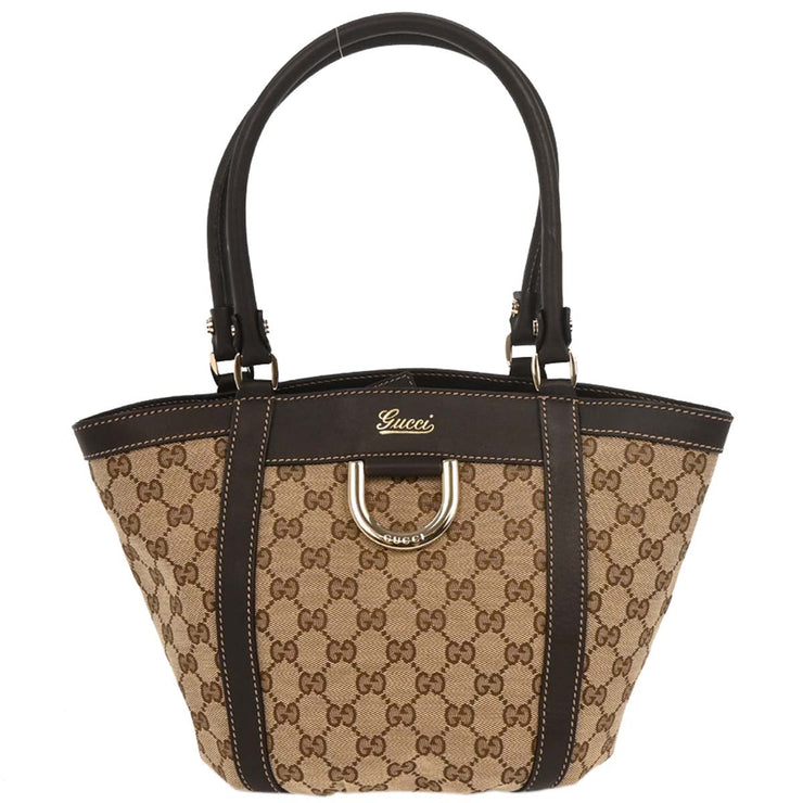 Gucci Beige Canvas GG Tote Handbag 211983 204991 166636