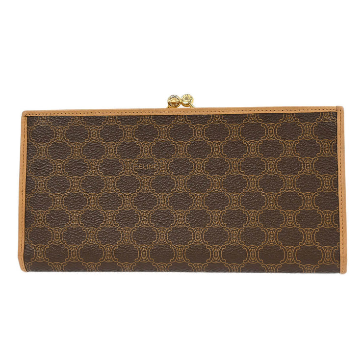 Celine Brown PVC Macadam Wallet M06 166637