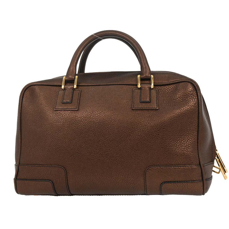 Loewe Bronze Leather Amazona 36 Handbag 260607 166639