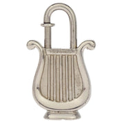 Hermes Harp 1996 Cadena Padlock Silver Small Good 166649