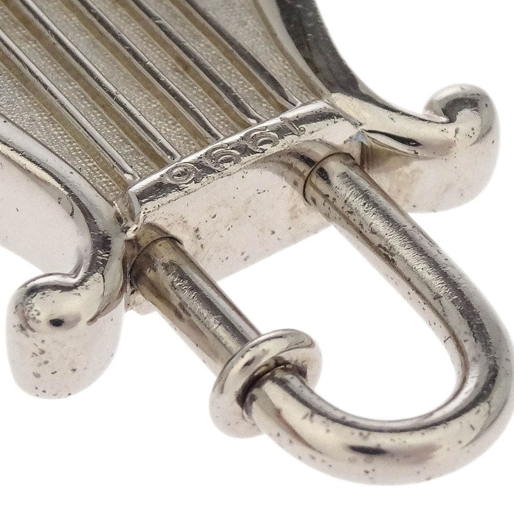 Hermes Harp 1996 Cadena Padlock Silver Small Good 166649