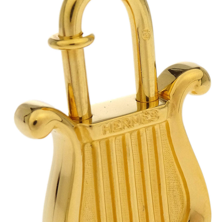 Hermes Harp 1996 Cadena Padlock Gold Small Good 166651