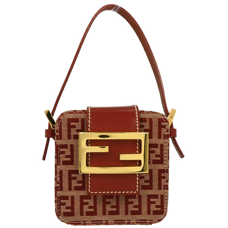 Fendi Red Zucchino Vanity Handbag 2288 26805 018 166653