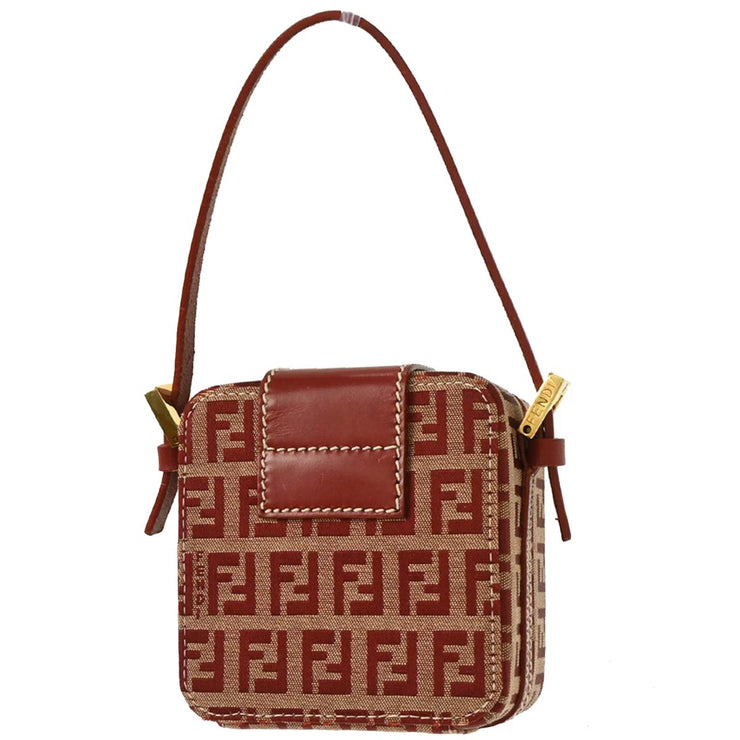 Fendi Red Zucchino Vanity Handbag 2288 26805 018 166653