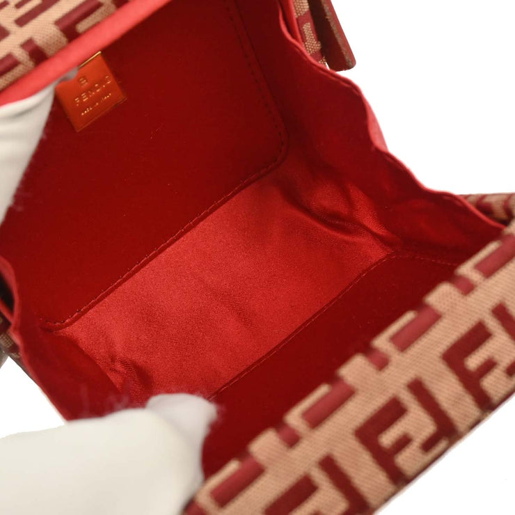 Fendi Red Zucchino Vanity Handbag 2288 26805 018 166653