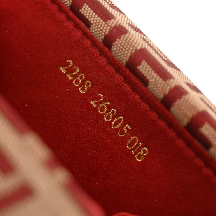 Fendi Red Zucchino Vanity Handbag 2288 26805 018 166653