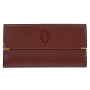 Cartier Bordeaux Trifold Long Wallet 166661