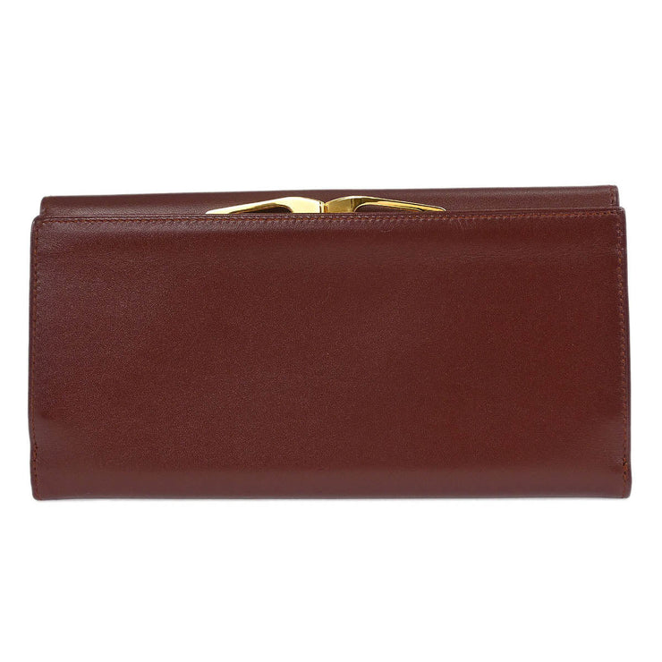Cartier Bordeaux Trifold Long Wallet 166661