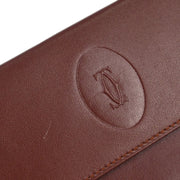 Cartier Bordeaux Trifold Long Wallet 166661