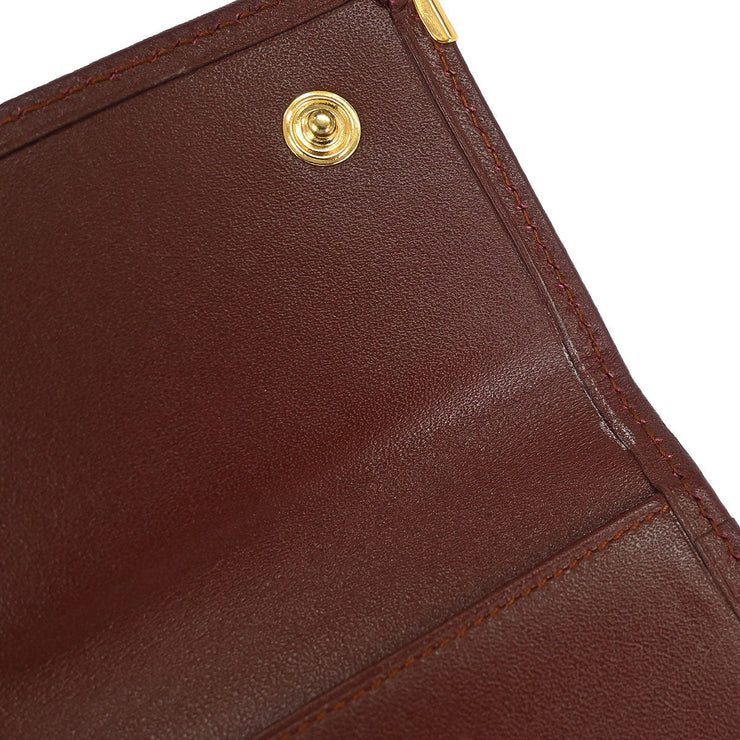 Cartier Bordeaux Trifold Long Wallet 166661