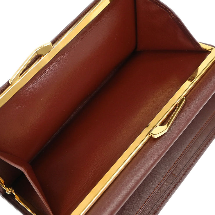 Cartier Bordeaux Trifold Long Wallet 166661