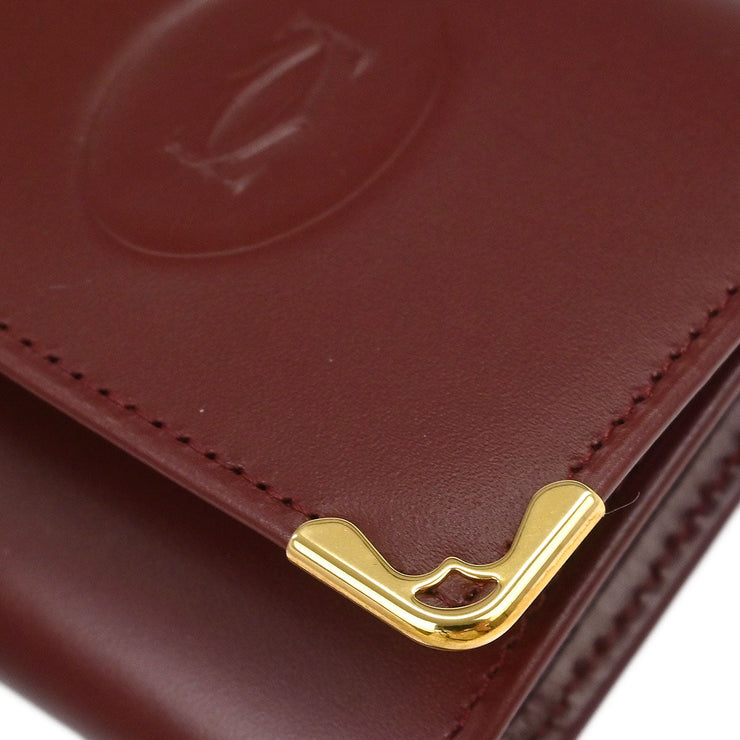 Cartier Bordeaux Coin Purse Wallet ELHI 166662