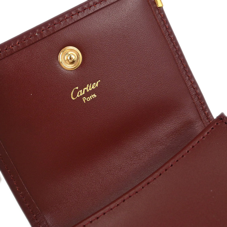 Cartier Bordeaux Coin Purse Wallet ELHI 166662