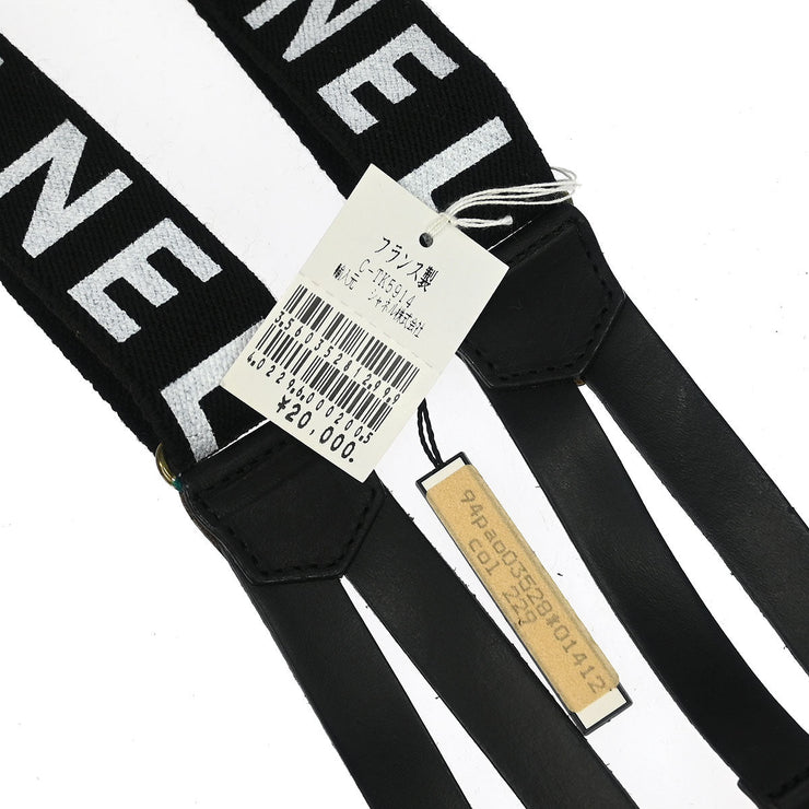 Chanel Black Suspenders Small Good 21 166672