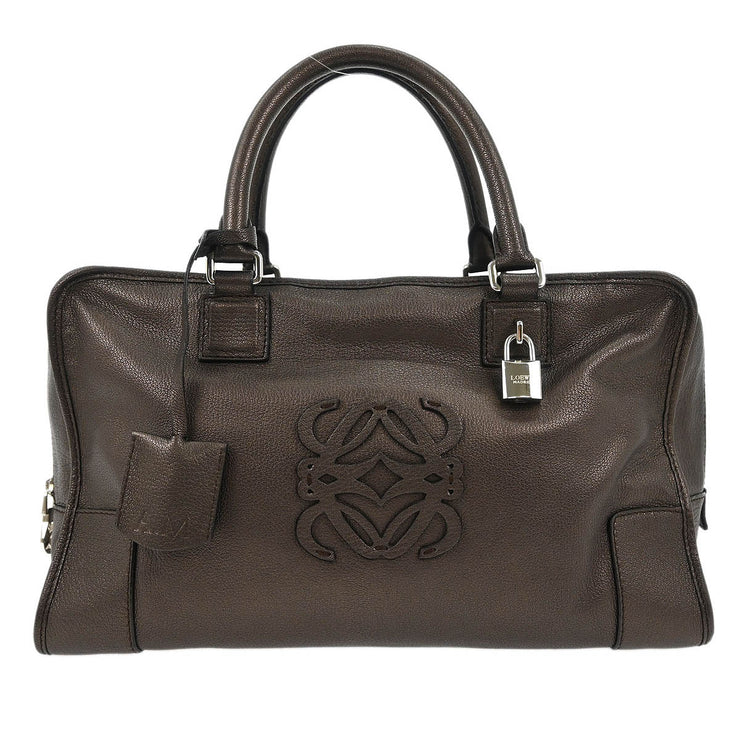 Loewe Metallic Brown Amazona 36 Handbag 060910 166674