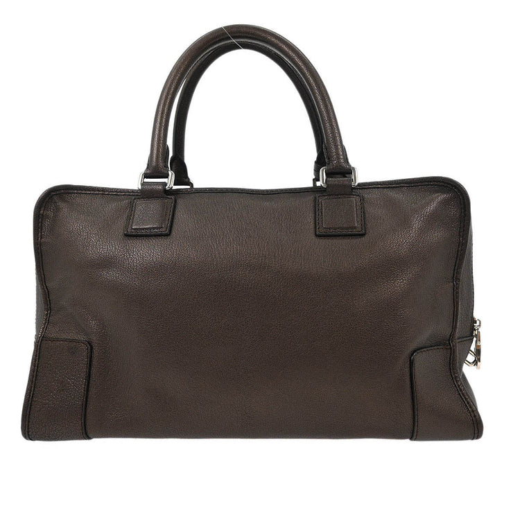 Loewe Metallic Brown Amazona 36 Handbag 060910 166674