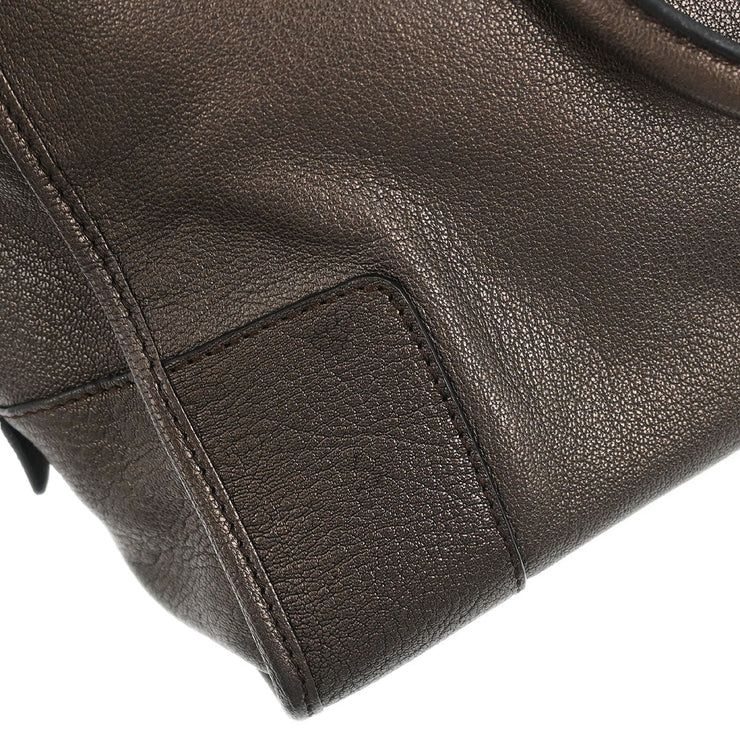 Loewe Metallic Brown Amazona 36 Handbag 060910 166674