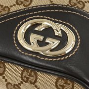 Gucci Beige Canvas GG Hobo Handbag 182489 502752 166682
