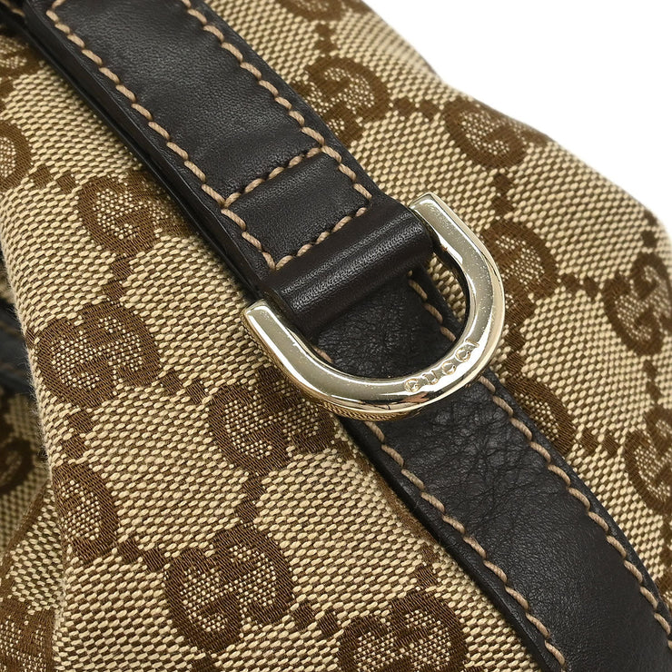 Gucci Beige Canvas GG Hobo Handbag 182489 502752 166682