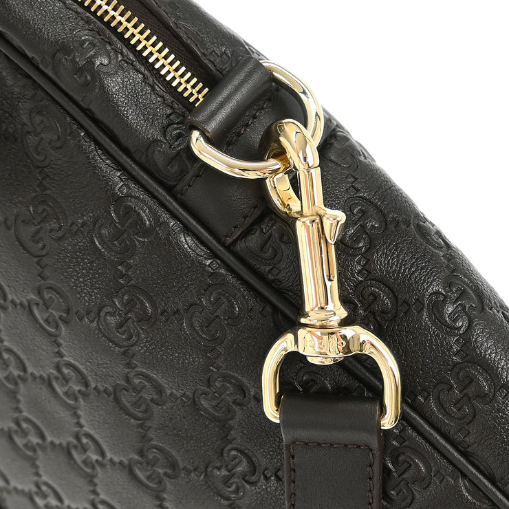Gucci Black Guccissima GG Diamante Briefcase Handbag 208463 498879 166684