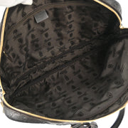 Gucci Black Guccissima GG Diamante Briefcase Handbag 208463 498879 166684